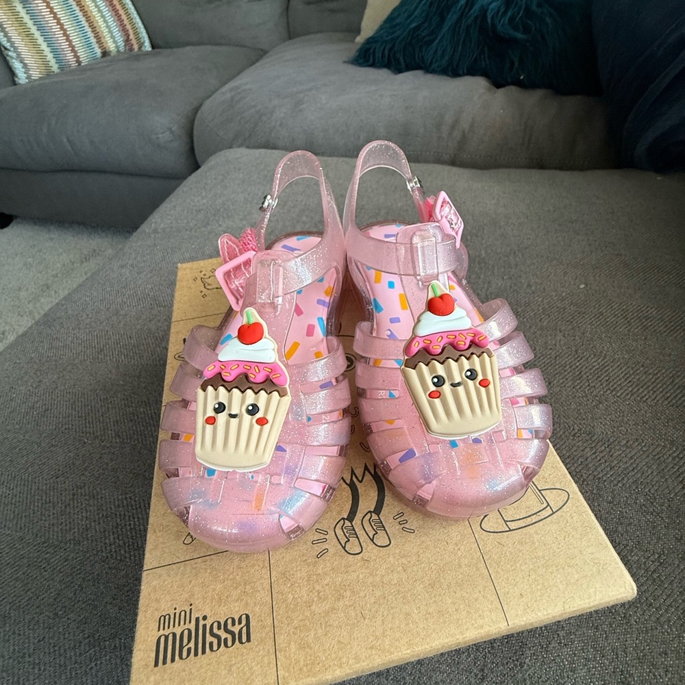 Mini Melissa Pink Cupcake Kids Shoes